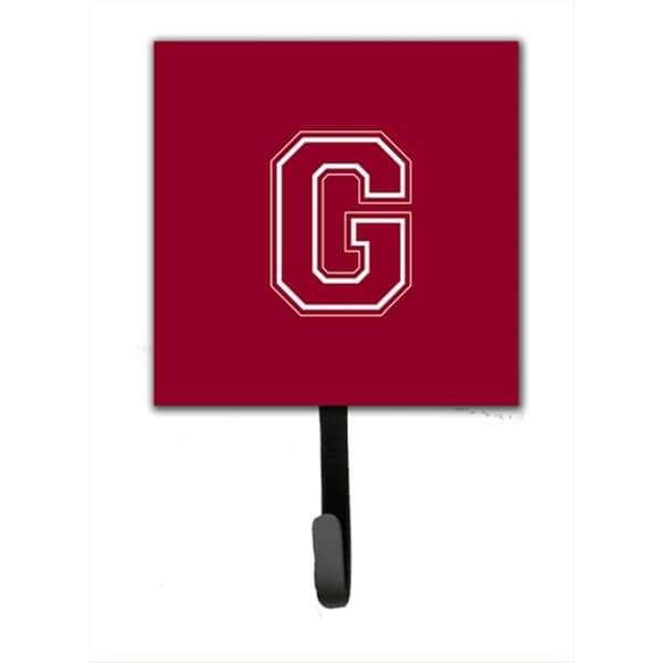 Carolines Treasures Letter G Initial Monogram - Maroon And White Leash Holder Or Key Hook CJ1032-GSH4 - main